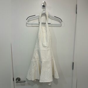 Elegant White Halter Dress